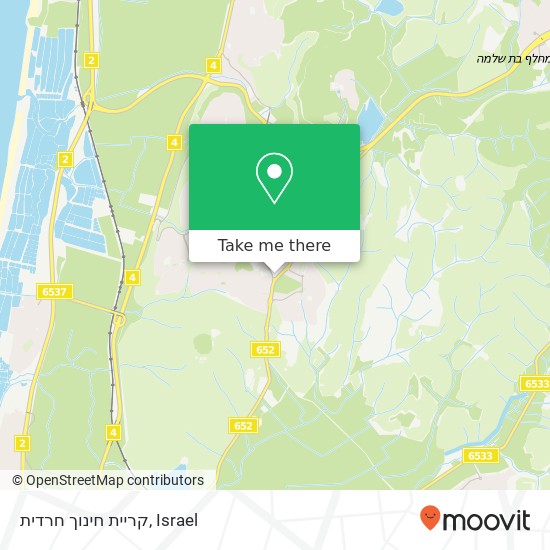 קריית חינוך חרדית map