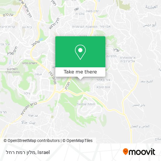 Карта מלון רמת רחל