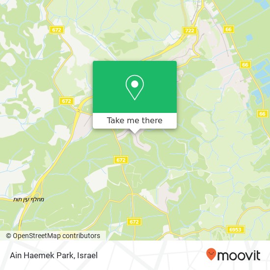 Ain Haemek Park map