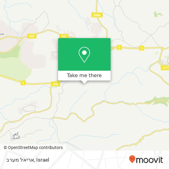 אריאל מערב map