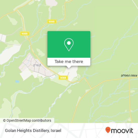 Golan Heights Distillery map