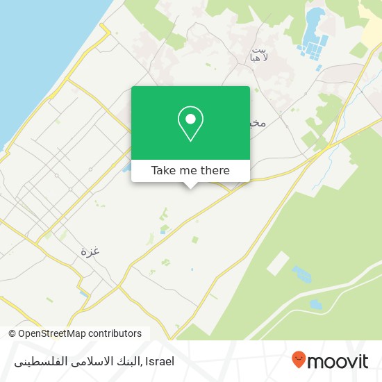 البنك الاسلامى الفلسطينى map