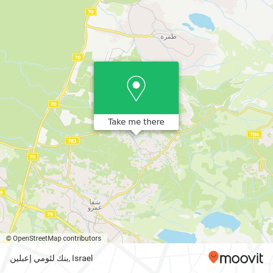 بنك لئومي إعبلين map