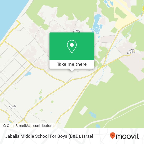 Jabalia Middle School For Boys (B&D) map