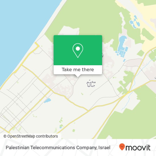 Карта Palestinian Telecommunications Company