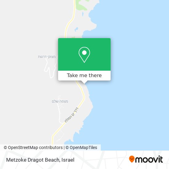 Metzoke Dragot Beach map