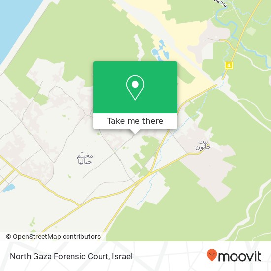 North Gaza Forensic Court map