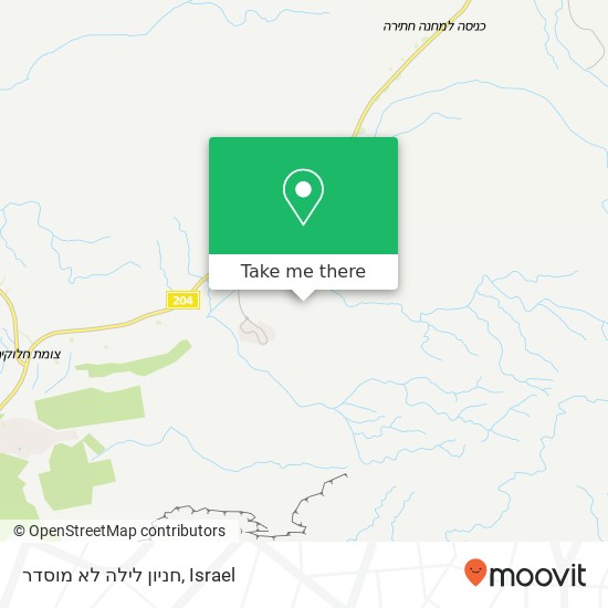 חניון לילה לא מוסדר map