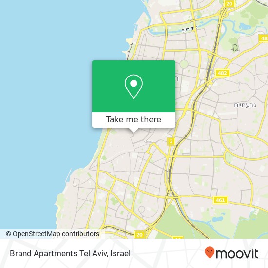 Brand Apartments Tel Aviv map