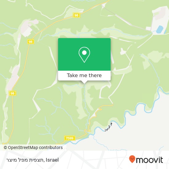 תצפית מפל מיצר map