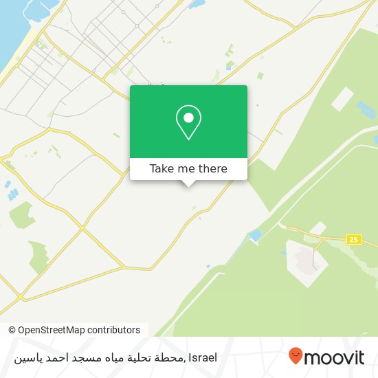 Карта محطة تحلية مياه مسجد احمد ياسين
