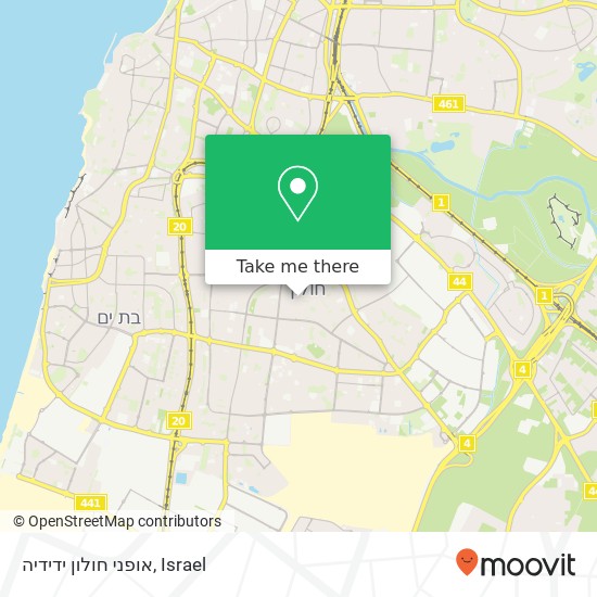 אופני חולון ידידיה map