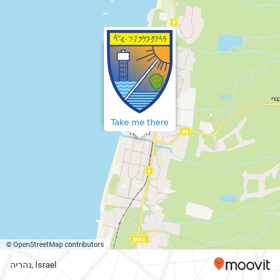 נהריה map