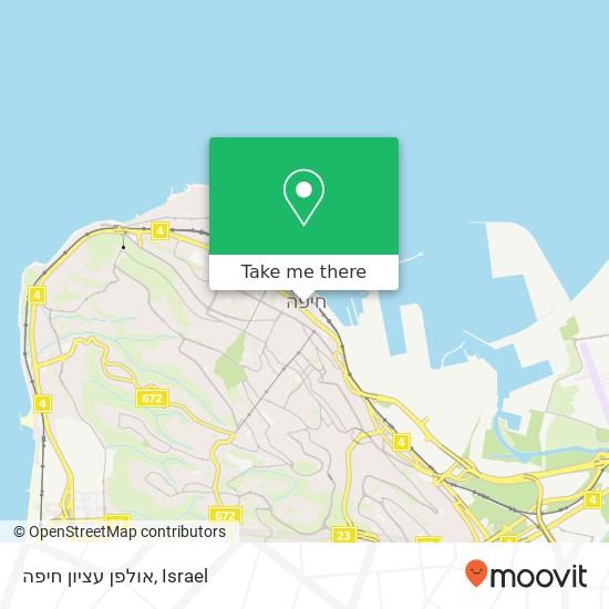 Карта אולפן עציון חיפה