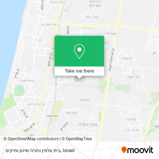 בית עלמין נתניה שיכון ותיקים map