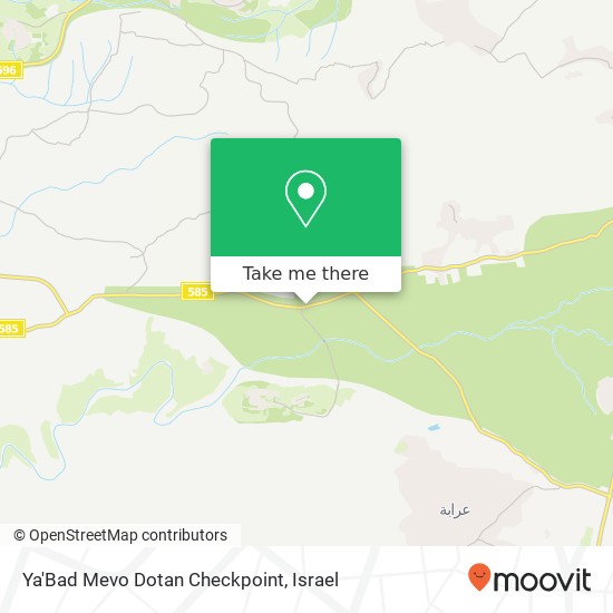 Ya'Bad Mevo Dotan Checkpoint map