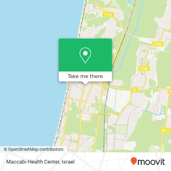 Maccabi Health Center map