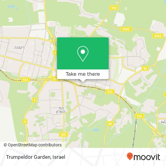 Trumpeldor Garden map