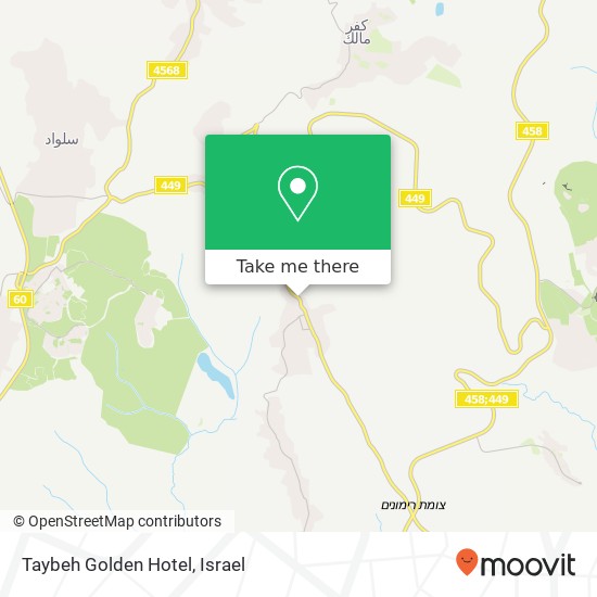 Карта Taybeh Golden Hotel