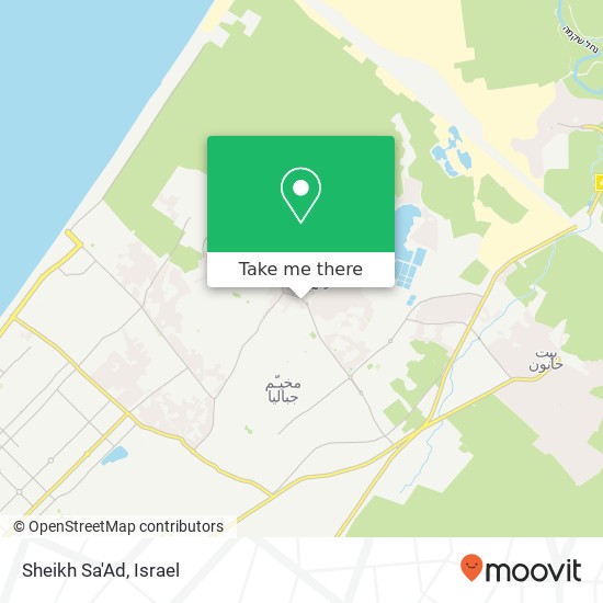 Sheikh Sa'Ad map