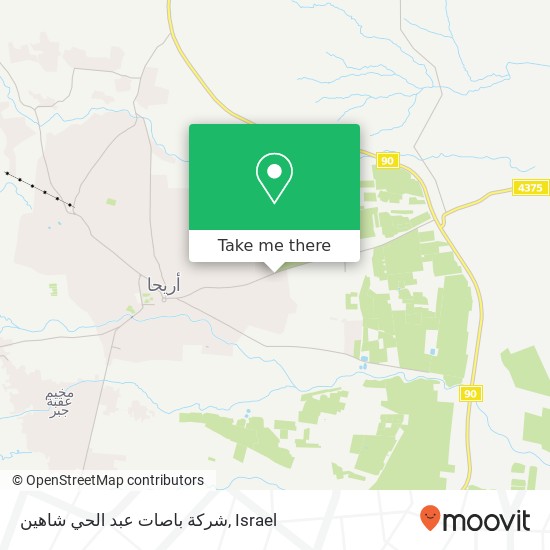 Карта شركة باصات عبد الحي شاهين