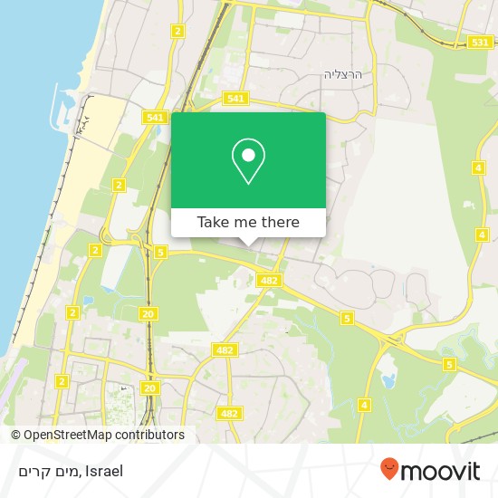 מים קרים map