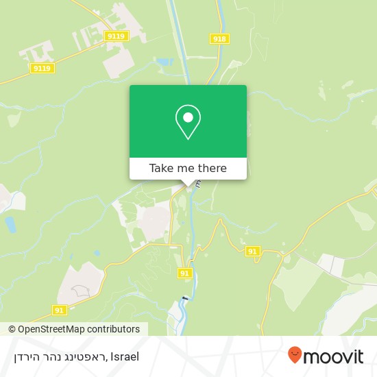 ראפטינג נהר הירדן map