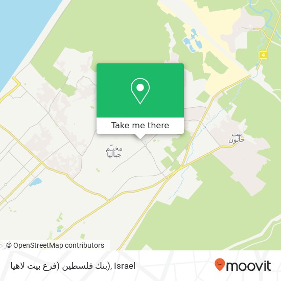 بنك فلسطين (فرع بيت لاهيا) map