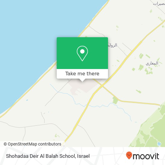 Shohadaa Deir Al Balah School map