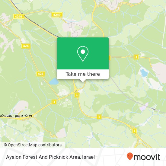 Карта Ayalon Forest And Picknick Area