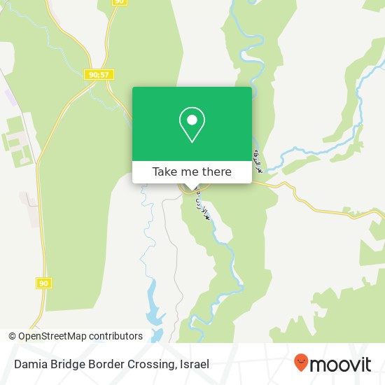 Damia Bridge Border Crossing map