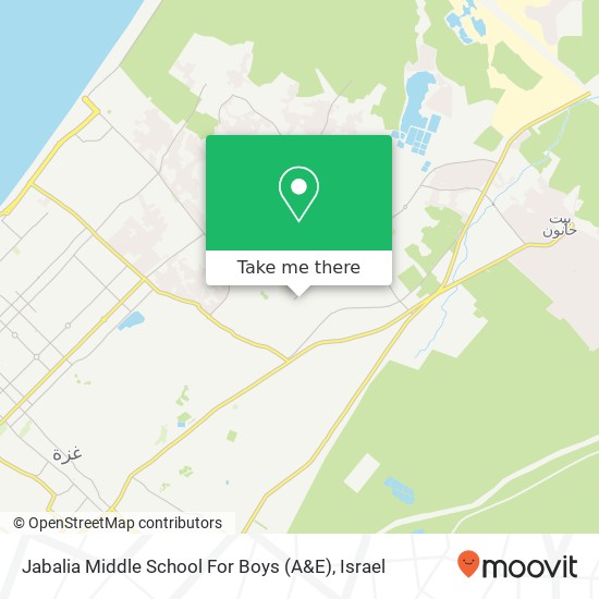 Jabalia Middle School For Boys (A&E) map