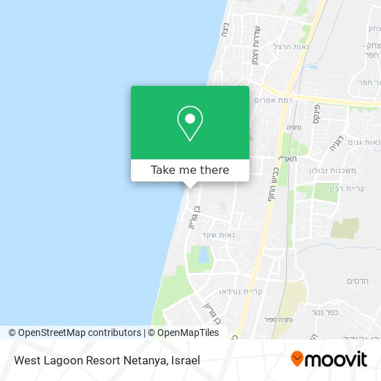 Карта West Lagoon Resort Netanya