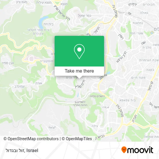Карта זול ובגדול