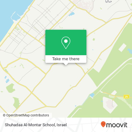 Shuhadaa Al-Montar School map