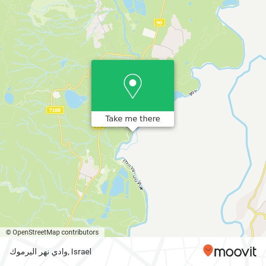 Карта وادي نهر اليرموك