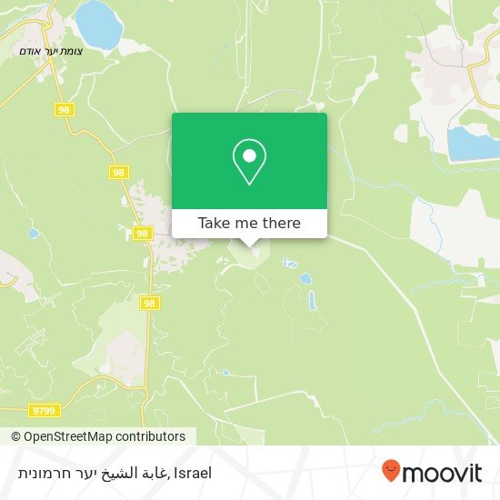 غابة الشيخ יער חרמונית map