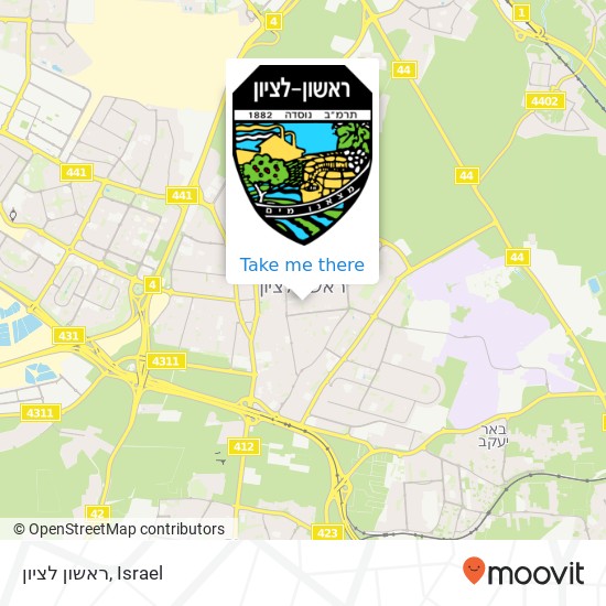 ראשון לציון map