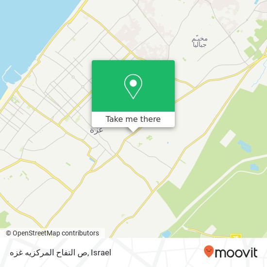 ص التفاح المركزيه غزه map