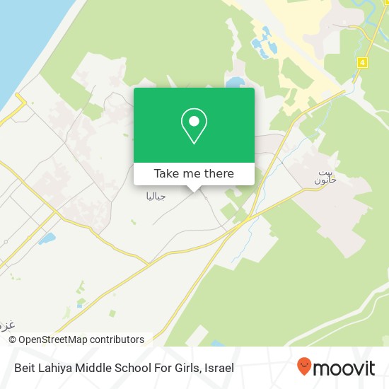 Beit Lahiya Middle School For Girls map