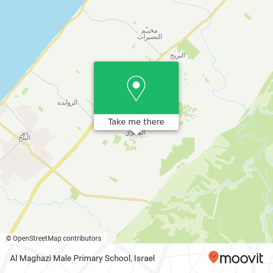 Al Maghazi Male Primary School map