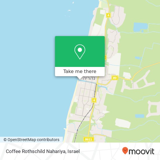 Coffee Rothschild Nahariya map