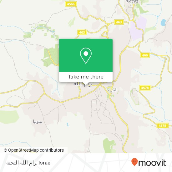 Карта رام الله التحتة