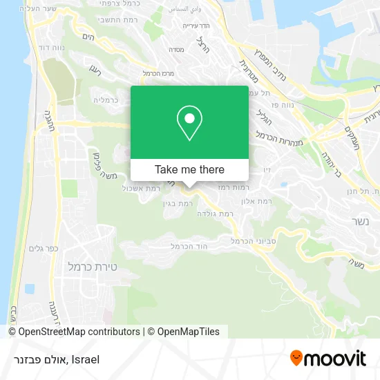 Карта אולם פבזנר