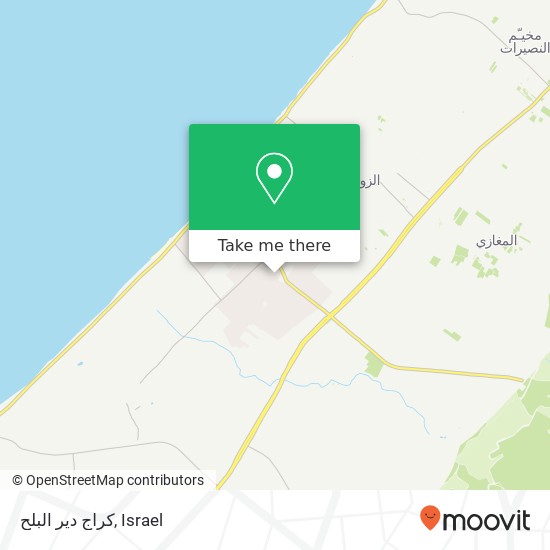 كراج دير البلح map