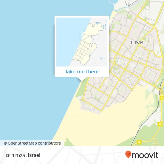 אשדוד ים map