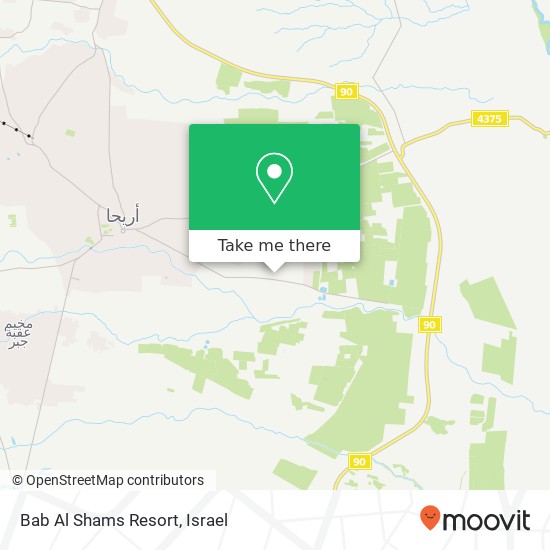 Bab Al Shams Resort map