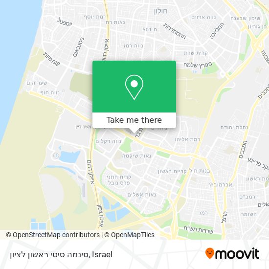 סינמה סיטי ראשון לציון map