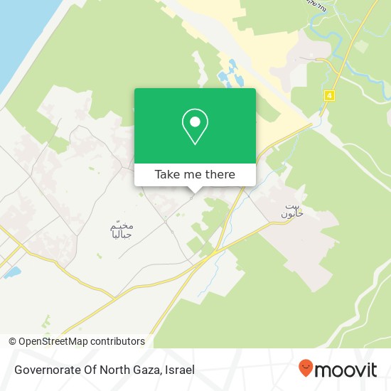 Governorate Of North Gaza map