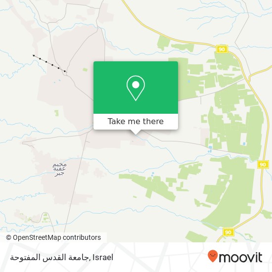 جامعة القدس المفتوحة map